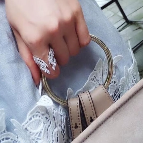 Cubic Zirconia Butterfly Wings Ring - Picture 2 of 6